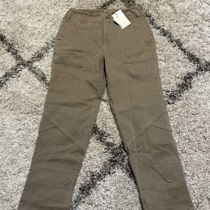 NEW NWT Skies Are Blue tan straight leg jeans